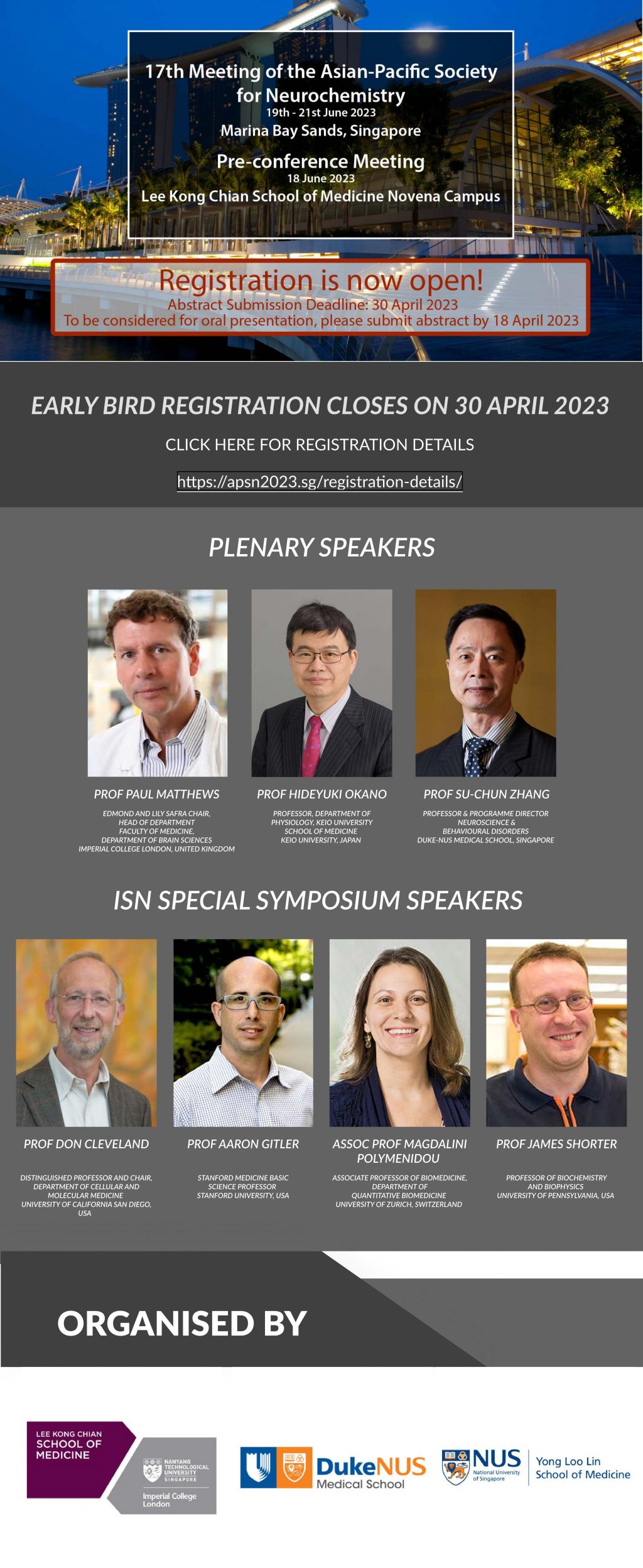 Asian Pacific Society For Neurochemistry Conference 2023 Society For
